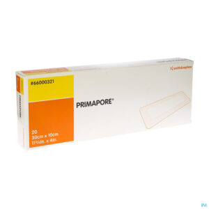 Packshot Primapore S&n Verb Post-op 30cmx10cm 20 66000321