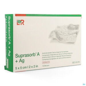 Packshot Suprasorb A+ag Kp Alg. Calc. 5x 5cm 10 20570