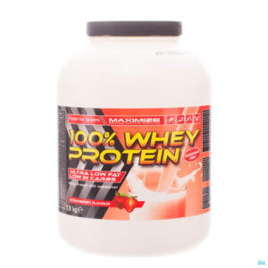 Packshot Whey Protein 100% Aardbei 1,8kg