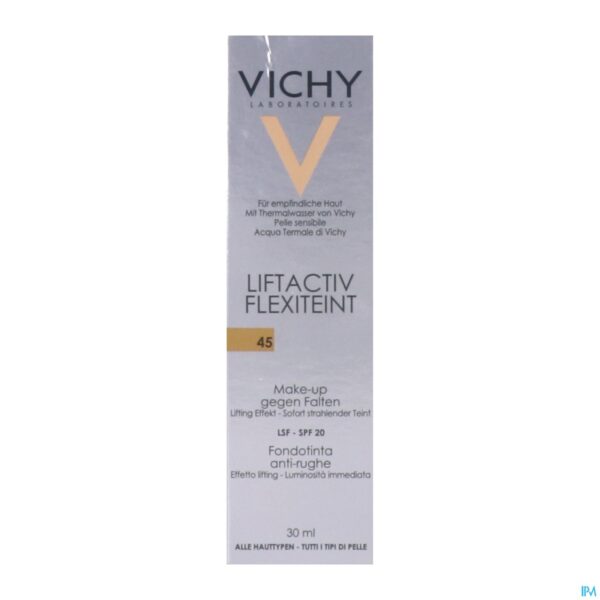 Packshot Vichy Fdt Flexilift Teint A/rimpel 45 Gold 30ml