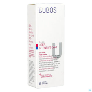 Packshot Eubos Urea 5% Gezichtscreme Tube 50ml