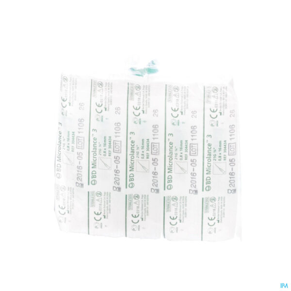 Packshot Bd Microlance 3 Naald 21g 5/8 Rb 0,8x16mm Groen 10