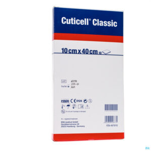 Packshot Cuticell Classic Gaaskompres 10,0x40cm 10 7253804