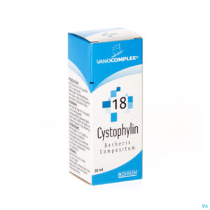 Packshot Vanocomplex N18 Cystophylin Gutt 50ml Unda
