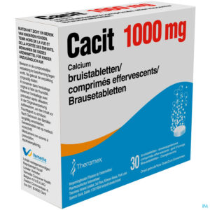 Packshot Cacit 1000 Bruistabletten Tube 30x1000mg