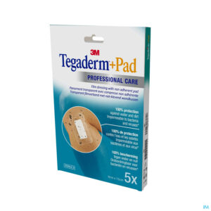 Packshot Tegaderm + Pad 3m Transp Steril 9cmx15cm 5 3589p