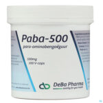 Packshot Paba Caps 100x500mg Deba