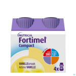 Packshot Fortimel Compact Vanille Flesjes 4x125 ml