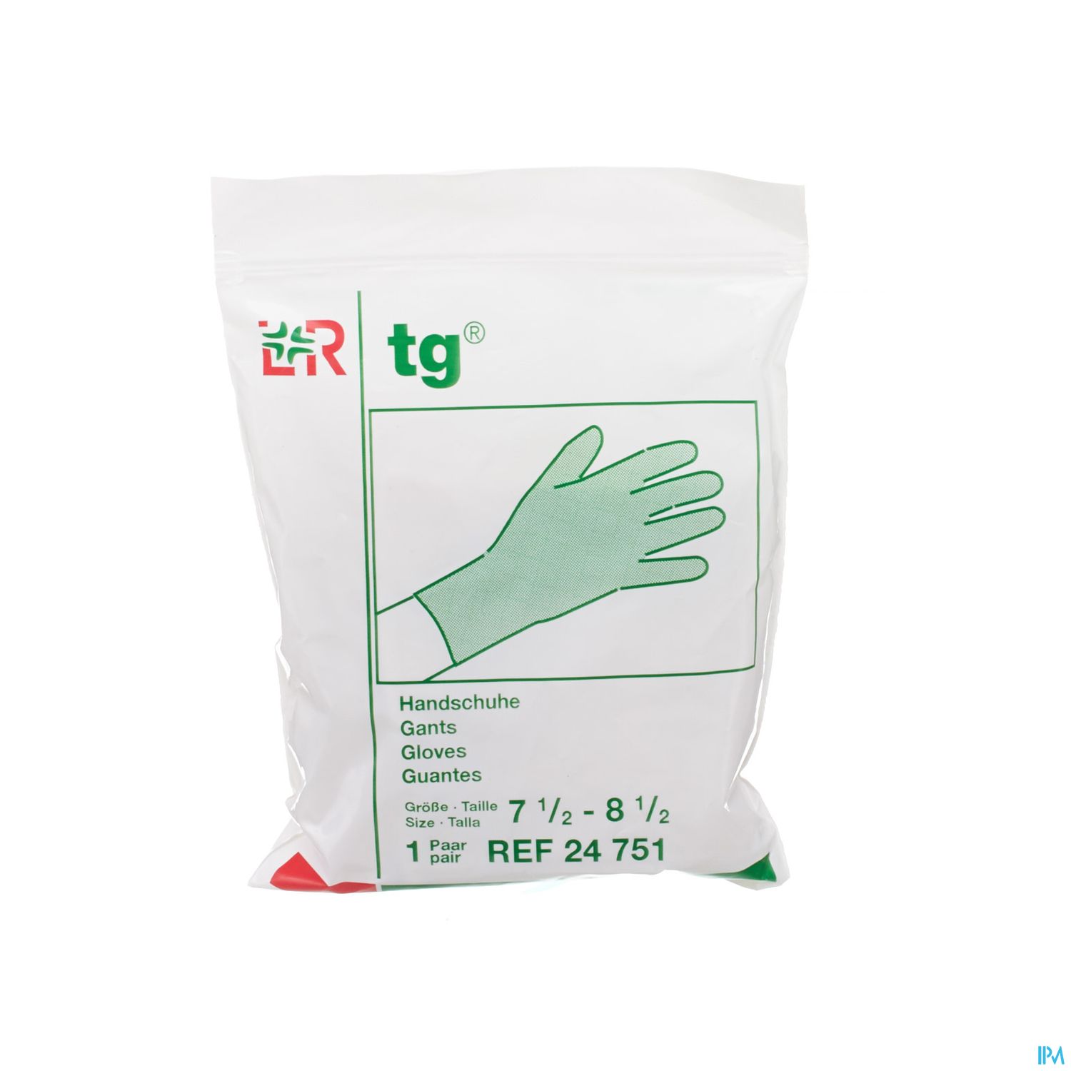 Packshot Tg Handschoen 100% Kat. Middel 7,5-8,5 (paar)24751