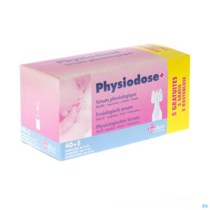 Packshot Physiodose Serum Fysio Ud Ster 40x5ml+5 Gratis