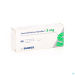 Packshot Levocetirizine Sandoz 5mg Comp Enrob. 40 X 5mg