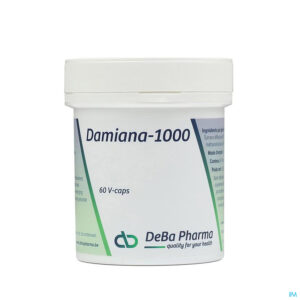 Packshot Damiana-1000 V-caps 60 Deba