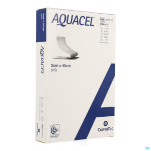 Packshot Aquacel Verb Hydrofiber+versterking 2x45cm 5
