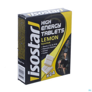 Packshot Isostar High Energy Lemon Tabl 24