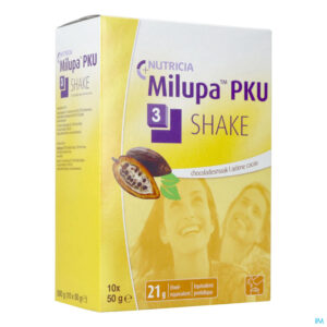 Packshot Milupa Pku 3 Shake Chocolade Zakje 10x50g
