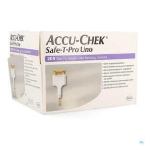 Packshot Accu Chek Safe T Pro Plus Uno Steriel Wegwerp 200