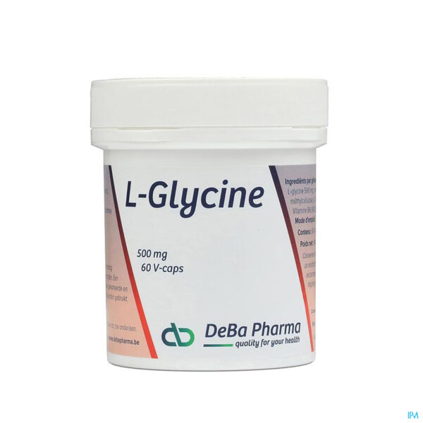 Packshot l-glycine V-caps 60x500mg Deba