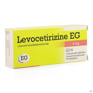 Packshot Levocetirizine EG 5 Mg Filmomh Tabl 10