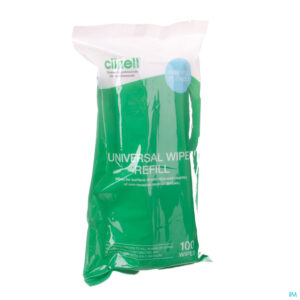Packshot Clinell Universal Wipes Refill Tub 100 St