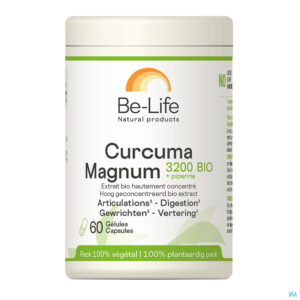 Packshot Curcuma Magnum 3200 Be Life Bio Pot Caps 60