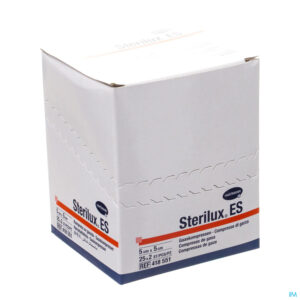 Packshot Sterilux Es 5x5cm 8l.st. 25x2 P/s