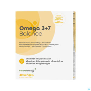 Packshot Natural Energy - Omega 3+7 Balance Caps 40