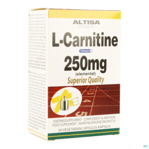 Packshot Altisa l-carnitine 250mg (carnipure) Comp 60
