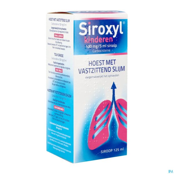 Packshot Siroxyl Sirop Enfants/kinderen 125ml 100mg/5ml