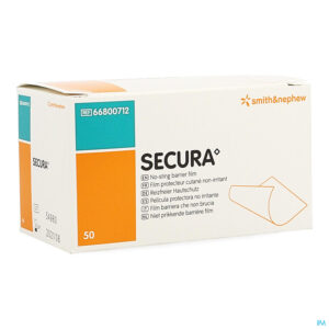 Packshot Secura No-sting Barrier Wipes 1ml 50 66800712