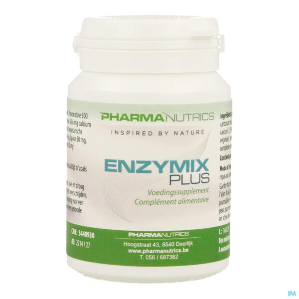 Packshot Enzymix Plus V-caps 30 Pharmanutrics