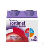 Packshot Fortimel Compact Protein Bosvruchten Flesjes 4x125 ml