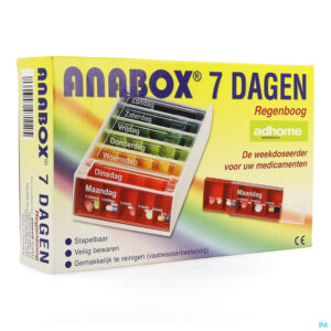 Packshot Pillendoos Anabox 7 X 5 Rainbow Nl