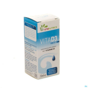 Packshot Vitad3 1000ui Vitanutrics Gutt 15ml