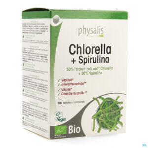 Packshot Physalis Chlorella + Spirulina Bio Comp 200