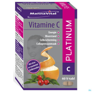 Packshot Mannavita Vitamine C Platinum V-comp 60