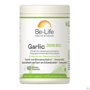 Packshot Garlic 2000 Bio Be Life Pot Gel 60 Verv.3094711