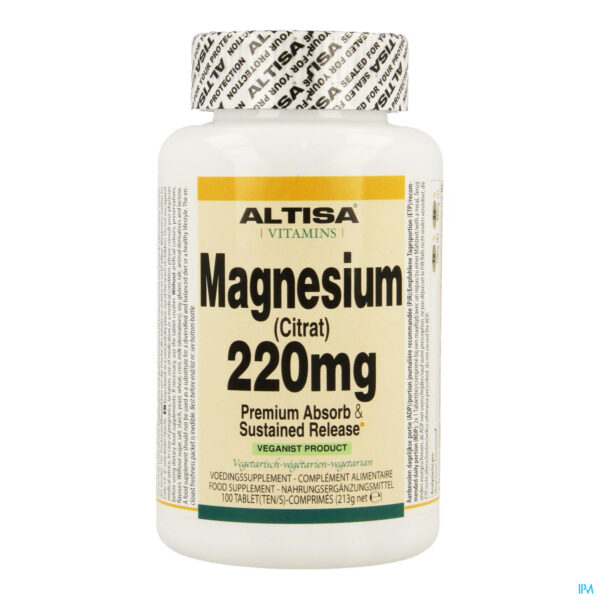 Packshot Altisa Magnesium Ctrat 220mg Tr Comp 100