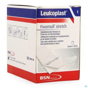 Packshot Fixomull Stretch 5cmx10m 1 Leukoplast