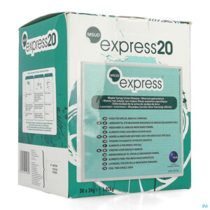 Packshot Msud Express 20 Niet Gearomatiseerd 30x34g