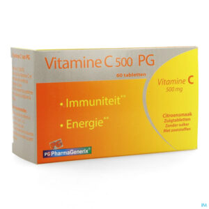 Packshot Vitamine C 500 Pg Pharmagenerix Comp 60
