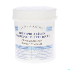 Packshot Crave & Satisfy Dieetproteinen Chocola Pot 200g