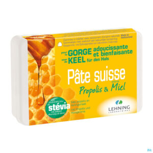 Packshot Pate Suisse Keel Propolis Honing 50g