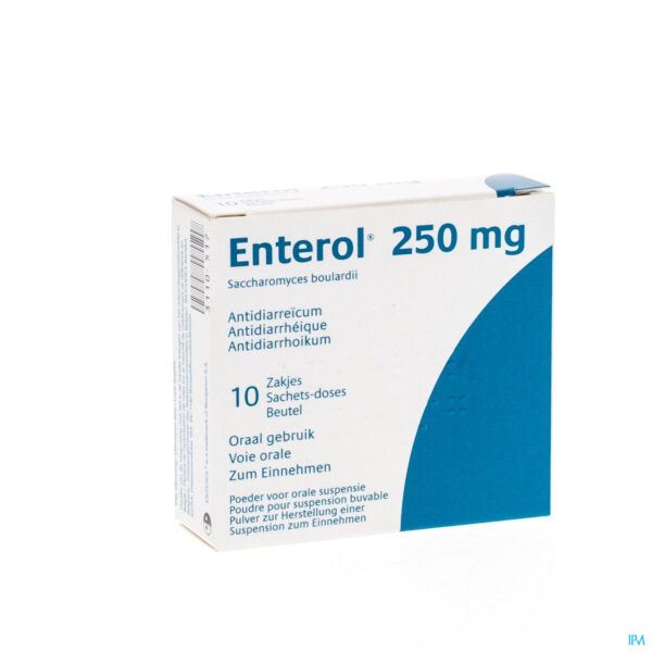 Packshot Enterol 250mg Pi Pharma Pdr Zakje 10 X 250mg Pip