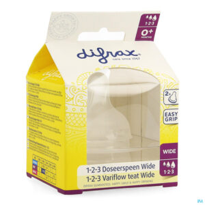 Packshot Difrax Flessenspeen Natural Wide 1-2-3 677