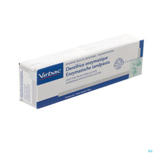 Packshot Virbac Tandpasta Enzymatisch Leversmaak Tube 100g