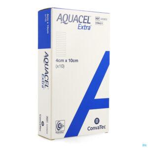 Packshot Aquacel Extra Verb Hydrofiber+versterk. 4x10cm 10