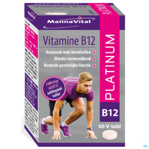 Packshot Mannavital Vitamine B12 Platinum  V-CAPS 60