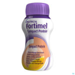Productshot Fortimel Compact Protein Perzik-mango Flesjes 4x125 ml