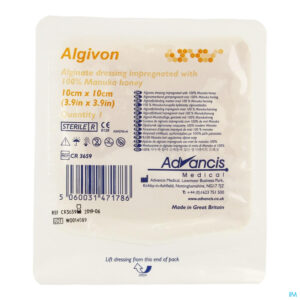 Packshot Algivon Alginaat Manuka Honing N/adh St. 10x10cm 1
