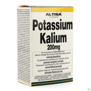 Packshot Altisa Kalium-potassium (citrat) 200mg V-caps 90